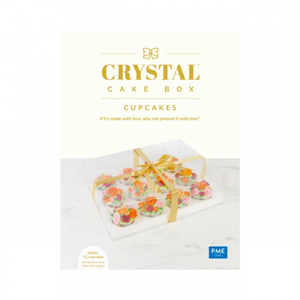 Crystal Cupcake Box 12er
